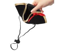 FONDOTIN Sombrero Portátil Estilo Pirata para Perro y Gato Accesorio Decorativo para Mascotas en Halloween Tejido Transpirable Tamaño Pequeño Diseño Resistente al Desgaste Suministros