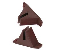 FONDOTIN Soporte para Postes de Valla de Jardín 2 Piezas Color Café Base Antideslizante para Cercas Anclaje Estable para Pantallas de Privacidad y Accesorios de Terraza Exterior