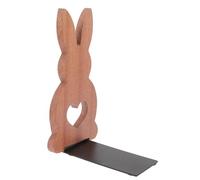 FONDOTIN Sujetalibros de Madera Forma de Conejo y Corazón Soporte Decorativo para Libros Estante Multifunción Antideslizante para Escritorio Hogar y Oficina Diseño Creativo y Grueso