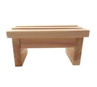 FONDOTIN Taburete de Madera Resistente para Banco Pequeño Multifuncional para Interior y Exterior Soporte Estable para Pies y Escalón Práctico para Hogar y Jardín