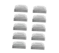 FONDOTIN Tapas para Postes de Cerca Cuadradas 5X5 de Hierro Resistente Paquete de 10 Unidades Cubiertas para Postes de Valla Protección para Barreras de Tráfico y Estructuras Exteriores