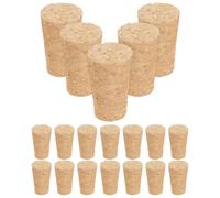 FONDOTIN Tapones de Corcho para Botellas de Vino 20 Piezas Alta Densidad Diseño Cónico 22X18X35 CM Sellado Hermético para Conservación de Vino Reutilizables Aptos para