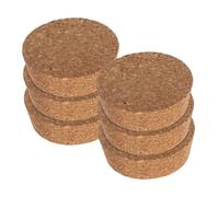 FONDOTIN Tapones de Corcho para Jarrones de Flores Transparentes, 6 Piezas, Tamaño 64,5x20x58 Mm, Ideales para Terrarios y Macetas Hidropónicas, Sellado Hermético para Conservación de Agua