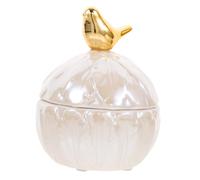FONDOTIN Tarro Cerámico Pequeño con Tapa para Joyería y Diseño Delicado y Moderno Nórdico Contenedor Decorativo para Escritorio y Hogar
