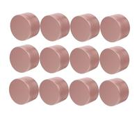 FONDOTIN Tarros para Velas Redondos 50 Ml para Hacer Velas Color Rosa Mate Paquete De 12 Unidades Compactos y Sellados para Viaje y Manualidades