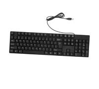 FONDOTIN Teclado USB Cableado Compacto con Teclado para Ordenador Plug and Play Diseño Práctico y Estructura Profesional