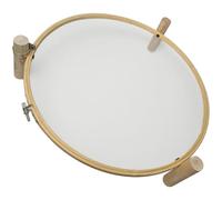 FONDOTIN Tendedero Redondo de Madera para Secar Hierbas y Especias Rejilla de Escritorio para Verduras y Plantas Secador Natural para Uso Doméstico y Jardinería Estante Ventilado para