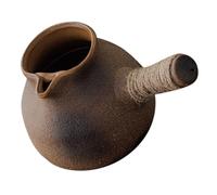 FONDOTIN Tetera de Arcilla Gruesa para Camping Ligera y Portátil Hervidor Multiusos para Té Leche y Sopa Duradera para Exteriores y Uso Doméstico para Estufa y Fogón al Aire