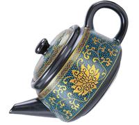 FONDOTIN Tetera de Cerámica Clásica Pequeña 250ml para Té Kung Fu, Tetera Tradicional Delicada y Decorativa, Adecuado para Casa, Oficina y Picnic, Hervidor Cerámica Funcional