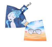 FONDOTIN Toallitas Limpiadoras Gafas y Pantallas Electrónicas, 2 Paños Portátiles Clip, Tela Suave Para Gafas De Sol y Dispositivos Electrónicos
