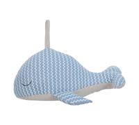 FONDOTIN Tope de Puerta de Dibujos Animados en Tela Suave, Tope Anticolisión Forma de Ballena Azul Oscuro, Bloqueo contra Viento para Habitaciones Infantiles y Oficinas Decorativas