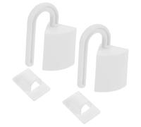 FONDOTIN Topes De Puerta De Seguridad para Niños 2 Piezas Blanco Anticolisión Flexible Soporte Protector Anti-pellizcos para Uso Guardería y Hogar