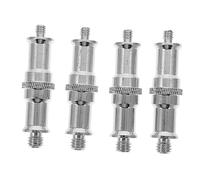 FONDOTIN Tornillo Adaptador 1/4 a 3/8 Pulgada para Soporte de Luz, 4 Piezas, Compatible Trípodes y Monópodes, Diseño Práctico para Equipos Fotográficos, Color Metálico