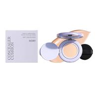 Fondotinta Air Cushion, correttore Air Cushion opaco a lunga tenuta, leggero e anti-oleosità, coprente, waterproof e anti-oleosità, effetto trucco a lunga tenuta, adatto a tutti i tipi di pelleFondoti