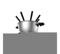 Cecotec Fondue eléctrica Fun GourmetFondue. 1000 W de Potencia, Termostato regulable, Acero Inoxidable, para Queso, Chocolate y Aceite, Incluye 8 Tenedores, Piezas aptas para lavavajillas