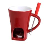 Fondue Melting Mug - Porcelain Heating Bowl, Dessert Dipping Container, Butter Cheese Chocolate Warmer Dish | Compact Kitchen Serving Cup Set, Candy Sauce Treat Maker for Indoor Event Festival