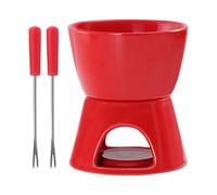 Fondue Pot Set for Chocolate, Chocolate Warmer Cups Kit, Ceramic Large Capacity Melt Hot Pot Cup for Picnics, Parties, Afternoon Teas, and Beaches, 4.92x4.13x4.13 Inches