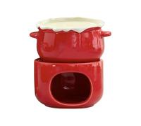 Fondue Taza, no tick cerámica Warmer Pot,Chocolate Melting Cup with Forks | for Cheese Marshmallow Dipping Postre Beverage Dinner Wedding Party Birthday