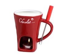 FondueFork para Calentar Mantequilla, Taza para derretir Chocolate Caliente,Taza de cerámica para derretir Fondue de Chocolate con Olla Caliente | Calentador de Mantequilla con luz de té, crisol para