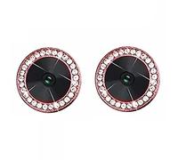 fonefunshop Compatible con iPhone 13/13 Mini - Un juego de 2 protectores de lente de cámara de vidrio rojo con joyas