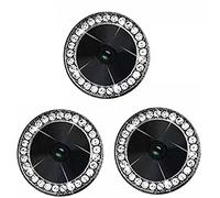 fonefunshop Compatible con iPhone 13 Pro/13 Pro Max, un juego de 3 protectores de lente de cámara de cristal negro