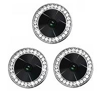 fonefunshop Compatible con iPhone 14 Pro/14 Pro Max, un juego de 3 protectores de lente de cámara de vidrio plateado