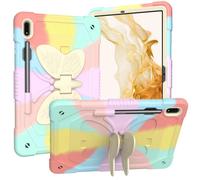 fonefunshop Funda Mariposa Compatible Con iPad 10Âª Gen 10.9 Multicolor Rosa Arco Iris con Correa