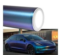 Foneso - Envoltura de vinilo de color azul a morado, película adhesiva mate para automóvil, liberación de aire, elástica, cambio de color, calcomanías de bricolaje para interior exterior de automóvil