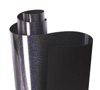 Foneso Lámina de Vinilo holográfica láser Gris, autoadhesiva, para Coche, Moto, Bicicleta, Interior y Exterior (Negro láser, 150X30cm)