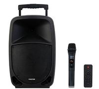 FONESTAR Altavoces MALIBU-310 Portátiles Bluetooth 100W con micrófono UHF y Trolley
