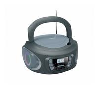 2x 6.5W Radio FM con MP3/CD/USB/Aux + Efectos LED (Gris) - FONESTAR
