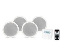 FONESTAR Kit Amplificador DE Pared USB Bluetooth con 4 Altavoces DE Techo 5.25"