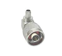 FonFou 2 uds Conector N Macho Enchufe ángulo Recto Crimp RG8X RG-8X LMR240 Cable RF Adaptador Coaxial