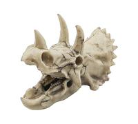 FONGKNOX Decoración de fósil de Dinosaurio para Acuario, decoración de cráneos Triceratops, Cueva de escondite de Dinosaurios Artificiales, Paisaje, Acuario, Paisaje, casa escondida