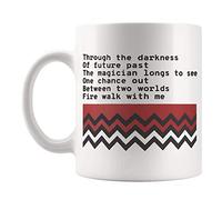 Fonhark - Fire Walk With Me - Poema completo - Taza de café Twin Peaks, taza de café novedosa de 11 onzas, color blanco
