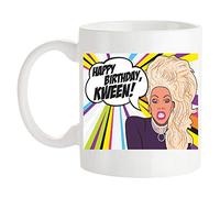 Fonhark - RuPaul's Drag Race, Taza de café inspirada en Kween! - Taza de café inspirada en la televisión de realidad, cultura pop, 325 ml, color blanco