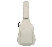 FonHNDG Bolsa de Guitarra Tela Oxford 12 mm Grosor, Bolsa 41 Pulgadas con Canciones Populares, Hombro Negra for Instrumentos para Transportar Guitarras(White)