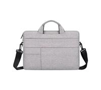 FonHNDG Bolso para ordenador portátil Bolso Universal for ordenador portátil, bandolera mensajero for de 13/14/15 pulgadas, bolso mano, maletín, bolsa viaje(Grey with strap,14.1-15.4 inch)