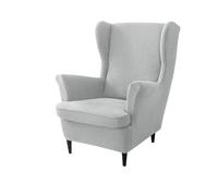 FonHNDG Funda para sillón orejero 1 Funda for sillón orejero con Respaldo Alto, Antideslizante, cojín for Asiento y otomana(A4 Wingchair Cover)