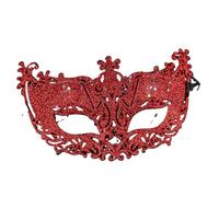 FonHNDG Máscaras para fiestas Máscara de encaje más máscara floral maquillaje fiesta niño adulto máscaras baile(Red)