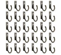 FonHNDG Perchero de pared 10/20/30 Uds estante de almacenamiento Vintage ganchos pared for el hogar abrigos sombrero colgador ropa toalla llave(Bronze 30Pcs)