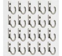 FonHNDG Perchero de pared 10/20/30 Uds estante de almacenamiento Vintage ganchos pared for el hogar abrigos sombrero colgador ropa toalla llave(Silver 20Pcs)