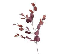 FonHNDG Ramas de Flores Artificiales 5 uds. De Hoja de Manzana eucalipto simulada, Planta Verde, decoración Mesa for Hotel, Boda, hogar, Fiesta, Hojas árbol una Sola Rama otoño(Coffee)