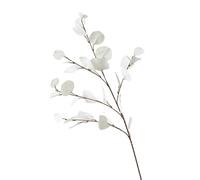 FonHNDG Ramas de Flores Artificiales 5 uds. De Hoja de Manzana eucalipto simulada, Planta Verde, decoración Mesa for Hotel, Boda, hogar, Fiesta, Hojas árbol una Sola Rama otoño(White)