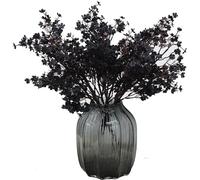 FonHNDG Ramas de Flores Artificiales Tela de Tela Flores Artificiales, 6 Paquetes Plantas Seda Falsas, decoración for Fiesta Boda, Ramos(Black-6pcs)
