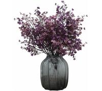 FonHNDG Ramas de Flores Artificiales Tela de Tela Flores Artificiales, 6 Paquetes Plantas Seda Falsas, decoración for Fiesta Boda, Ramos(Purple)