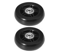 FonHNDG Rueda para Maleta de Viaje 1 Par De Ruedas Reparación For Maletas, Silenciosas, Goma, con Rodamientos Metálicos, Ejes, Tornillos Y Kit(60x18mm)