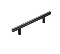 FonHNDG Tiradores para armarios de cocina 10 tiradores de armario acero inoxidable cepillado for puerta cocina(Black 96mm)
