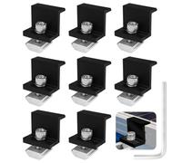 FONHREW 8 Piezas Soporte Z de Montaje de Panel Solar 30mm Abrazadera de Borde de Paneles Solares Fotovoltaicos End Clamps Solar Panel Mount Set for PV Module Fixings on the Roof for Motorhome Camping
