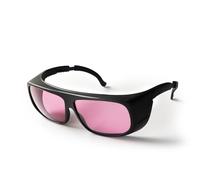FONLAND Gafas de Seguridad para Láser OD4+ 190-380nm & 750-860nm, 808nm, 830 nm, Gafas Láser de Luz Infrarroja Cercana y UV protección para Los Ojos con Estuche.